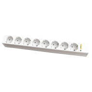 Блок розеток CONTEG 19", 1U, 8xSchuko, 16А, без выключателя, 3м (DP-RP-08-SCHUF-IEEC14)