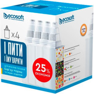 Комплект картриджей для фильтра-кувшина ECOSOFT CRVK4BARECO 4шт