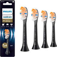 Насадка для зубной щётки PHILIPS Sonicare A3 Premium All-in-One Black 4шт (HX9094/88)