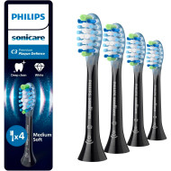 Насадка для зубной щётки PHILIPS Sonicare C3 Premium Plaque Defence Black 4шт (HX9044/88)