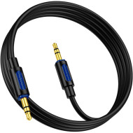 Кабель BOROFONE BL20 True Sound Silicone AUX Audio Cable mini-jack 3.5mm 1м Black