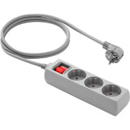 Сетевой фильтр LOGAN SFG3-5 Gray, 3 розетки, 5м