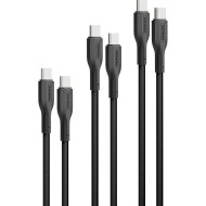 Комплект из 3 кабелей PROMATE CableKit-CC USB-C to USB-C PD 60W Black