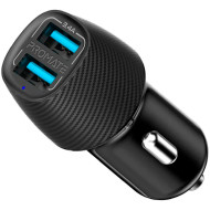 Автомобильное зарядное устройство PROMATE VolTrip-Duo 2xUSB-A, 3.4A Car Charger Black