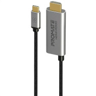 Кабель PROMATE HDMI-PD100 4K CrystalClarity USB-C to HDMI/USB-C 1.8м Gray