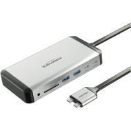 Порт-репликатор PROMATE VersaHub-MST 13-in-1 MacBook Docking Station with 150W Power Adapter & 4K@60Hz MST Dual Display Gray