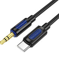 Кабель BOROFONE BL20 True Sound Silicone Digital Audio Conversion Cable USB-C to 3.5mm 1м Black