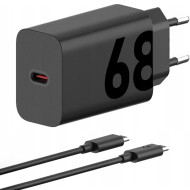 Зарядное устройство MOTOROLA TurboPower 68W Wall Charger Black w/Type-C cable (PG38C06281)