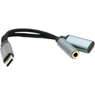 Адаптер VEGGIEG TC-208 Type-C to PD Cable with 3.5mm Audio Adapter