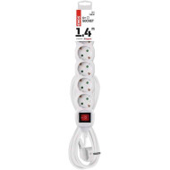 Сетевой фильтр EMOS P1621 White, 6 розеток, 1.4м