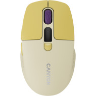 Мышь CANYON MW-26 LCD Silent Dual Mode Yellow (CNS-CMSW26Y)