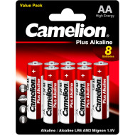 Батарейка CAMELION Plus Alkaline AA 8шт/уп (LR6-BP5+3)