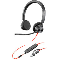 Гарнитура POLY Blackwire 3225 Microsoft Stereo 3.5mm/USB-C/A Black (8X222AA)