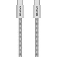 Кабель CANYON Onwire 60MG Type-C to Type-C Magnet Braided 60W 1м Light Gray (CND-CCMG60AB15LG)