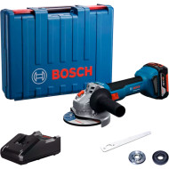 Аккумуляторная угловая шлифовальная машина BOSCH GWS 18V-8 Professional + АКБ 4Ah, ЗУ, кейс (0.601.9N9.021)