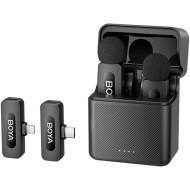 Беспроводной петличный микрофон BOYA BY-V3 Combo 2.4 GHz Dual-Channel Wireless Microphone Black