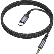 Кабель BOROFONE BL24 Graceful Digital Audio Conversion Cable USB-C to 3.5mm 1м Black
