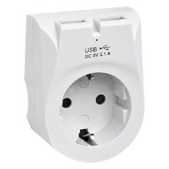 Зарядное устроство REAL-EL CS-25 2xUSB-A, 2.1A White (EL123160006)