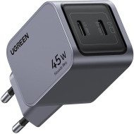 Зарядное устройство UGREEN X707 Nexode Pro GaN 45W 2xUSB-C, QC3.0, PD3.0 Wall Charger Gray (35008)