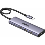 Порт-репликатор UGREEN CM511 5-in-1 USB-C Hub with 4K HDMI (15596)