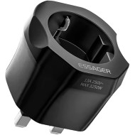 Переходник сетевой ESSAGER Global Universal Adapter UK Male to EU Female Black