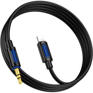 Кабель BOROFONE BL20 True Sound Silicone Digital Audio Conversion Cable Lightning - AUX 1м Black