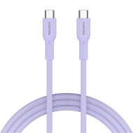 Кабель CANYON OnWire 60CL Type-C to Type-C Color Braided 60W 1м Purple (CND-CCAP60AB10PU)