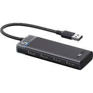 USB-хаб UGREEN CM653 4-in-1 USB-A to 4xUSB-A 3.2 Gen1 Black (15548)