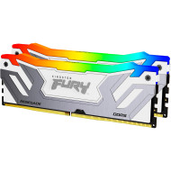 Модуль памяти KINGSTON FURY Renegade RGB CUDIMM DDR5 8800MHz 48GB Kit 2x24GB White/Silver (KF588CU42RWAK2-48)