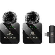 Беспроводной петличный микрофон PULUZ Wireless Lavalier Microphone for Type-C (PU648B)