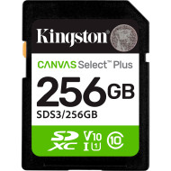 Карта памяти KINGSTON SDXC Canvas Select Plus 256GB UHS-I V10 A1 Class 10 (SDS3/256GB)
