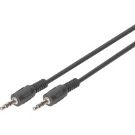 Кабель DIGITUS Audio Connection Cable mini-jack 3.5mm 2.5м Black (AK-510100-025-S)