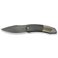 Складной нож WEKNIFE Sine Wave Polished Gray & Satin Titanium Handle