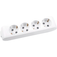 Розеточный блок с заземлением PANASONIC X-Tendia Gray, 4 розетки (WLTB04402GR-UA)