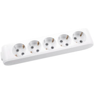 Розеточный блок с заземлением PANASONIC X-Tendia Gray, 5 розеток (WLTB04502GR-UA)