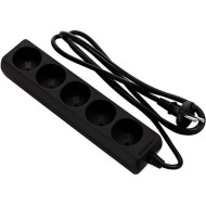 Удлинитель 2E 2E-U05M3BK Black, 5 розеток, 3м