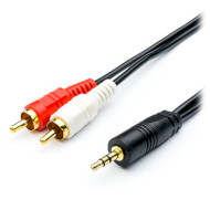 Кабель ATCOM mini-jack 3.5 мм - 2RCA 3м Black (10708)