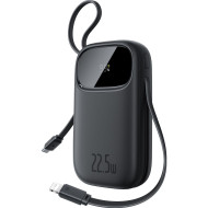 Повербанк BASEUS EnerFill FC31 QPow3 Digital Display with 2 Built-in Cables 22.5W 20000mAh Cosmic Black (P10082107123-00)