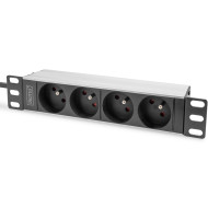 Блок розеток DIGITUS 10", 1U, 4xSchuko, 16А, без выключателя, 2м (DN-95418)
