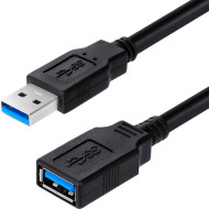 Кабель-удлинитель COLORWAY USB3.0 AM/AF 1.8м Black (CW-CBUF075-BK)