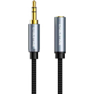 Кабель-удлинитель CABLETIME mini-jack 3.5mm 3м Black/Gray (CF11N)