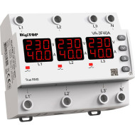 Реле напряжения с контролем тока трёхфазное DIGITOP VA-3F40A M6R