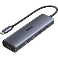 Порт-репликатор UGREEN CM512 6-in-1 USB-C Multifunction Adapter (45320)