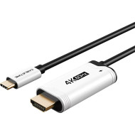 Кабель CABLETIME USB-C to HDMI 2м 4K@60Hz for Nintendo Switch 2 Mini Dock with PD100W Black (CC17L)