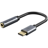 Адаптер CABLETIME USB C to 3.5mm USB-C to 3.5mm Black/Gray (CP79G)