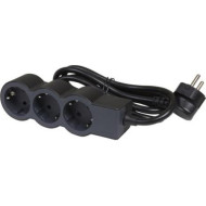 Удлинитель LEGRAND Standard 3x2K+3 Black, 3 розетки, 5м (694568)