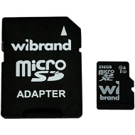 Карта памяти WIBRAND microSDXC 256GB UHS-I U3 Class 10 + SD-adapter (WICDHU3/256GB-A)
