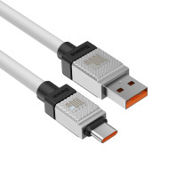 Кабель BASEUS CoolPlay Series Fast Charging Data Cable USB to Type-C 100W 1м White (CAKW000602)