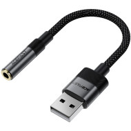 Адаптер ACEFAST 13 USB-A - 3,5 мм USB-AM - mini-jack 3.5mm (F) 0.15м Black