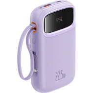 Повербанк BASEUS QPow 2 Dual-Cable Digital Display Fast Charge Power Bank 22.5W 20000mAh Purple (P10055002513-00)